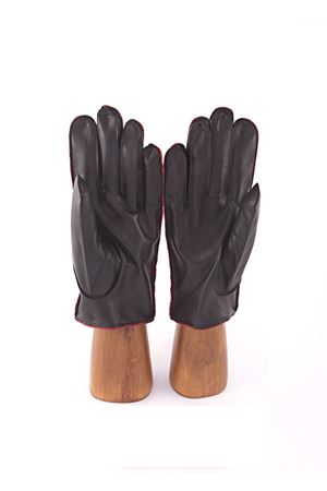 Lambskin gloves Capri Gloves | CA355OSTRICHUBLACKRED